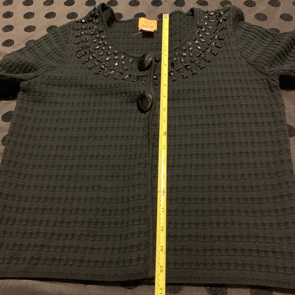 Ruby Rd. Embellished Black Cardigan Size Medium - Picture 8 of 9
